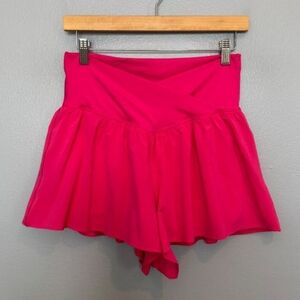 Vibrant Pink Flowy Shorts